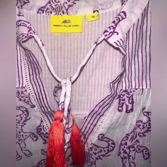 Roller Rabbit Serafina Tunic Elephants Size XS - Picture 3 of 4